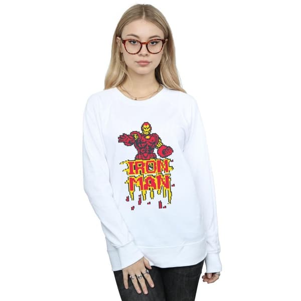 Marvel Dam/kvinnor Iron Man Pixelated Sweatshirt
