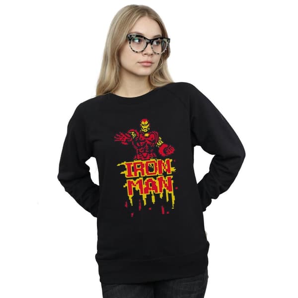 Marvel Dam/kvinnor Iron Man Pixelated Sweatshirt