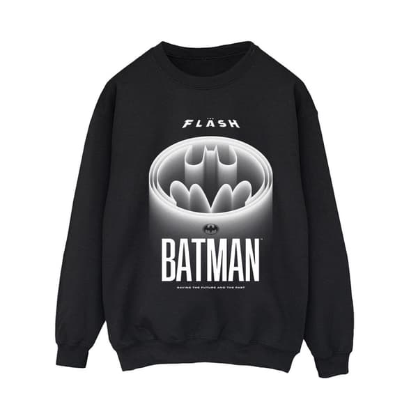 DC Comics Dam/Tjej The Flash Batman Vit Sweatshirt med Logo