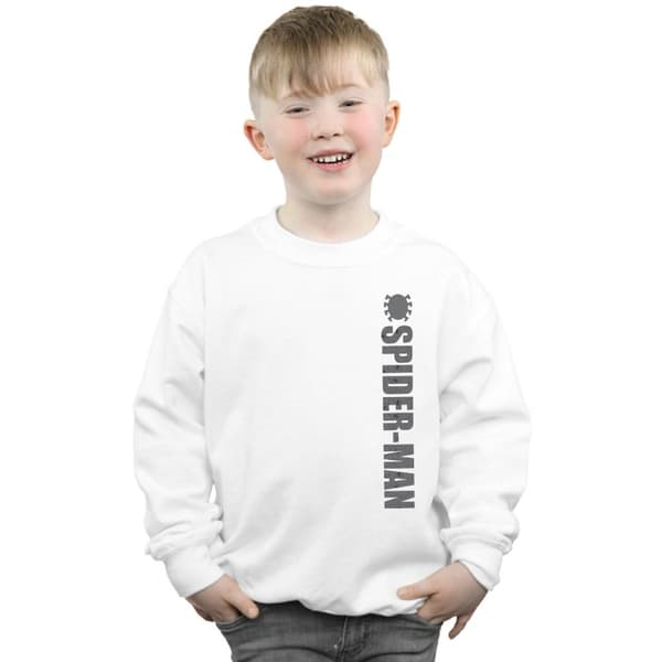 Marvel Boys Spider-Man Patterned Logo Sweatshirt