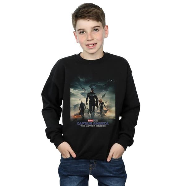 Marvel Studios Sweatshirt med affisch för pojkar Captain America The Winter Soldier