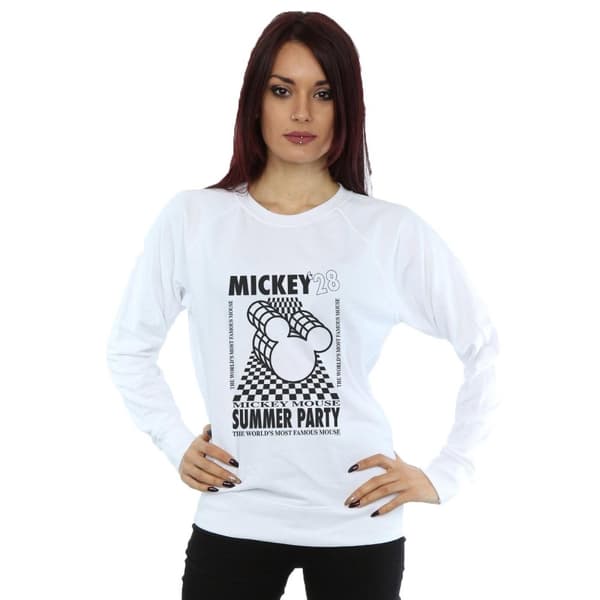 Disney Womens/Ladies Mickey Mouse Summer Party Sweatshirt