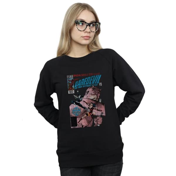 Marvel Dam/Tjej Daredevil Distressed Bullseye Vs Elektra Cover Sweatshirt