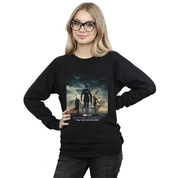 Marvel Studios Womens/Ladies Captain America The Winter Soldier Poster Sweatshirt