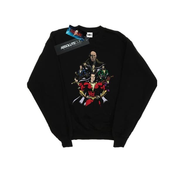 DC Comics Mens Shazam Team Up-tröja Black 4XL