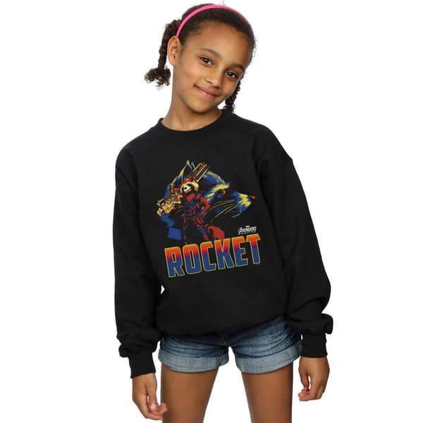 Marvel Girls Avengers Infinity War Rocket Character Sweatshirt