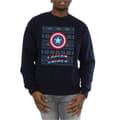 Miniatyrbilde 3 av 5: Marvel Mens Captain America Shield Fair Isle Sweatshirt