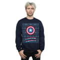 Miniatyrbilde 2 av 5: Marvel Mens Captain America Shield Fair Isle Sweatshirt