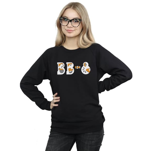 Star Wars Dam/Tjej The Rise Of Skywalker BB-8 Text Logo Sweatshirt