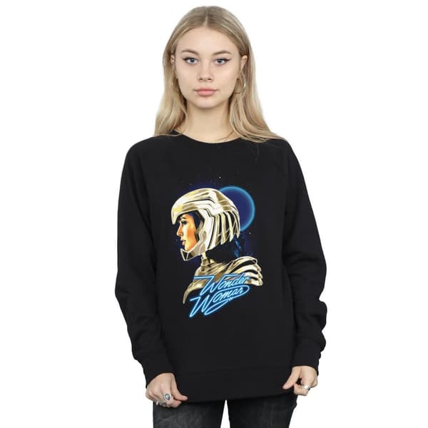DC Comics Dam/Tjej Wonder Woman 84 Retro Guldhjälm Sweatshirt
