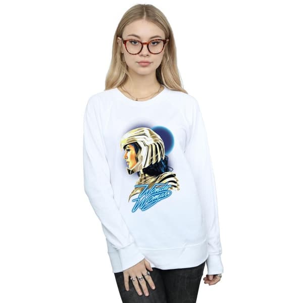 DC Comics Dam/Tjej Wonder Woman 84 Retro Guldhjälm Sweatshirt