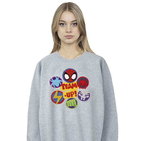 Marvel Dam/kvinnor Spidey And His Amazing Friends Team Up Sweatshirt
