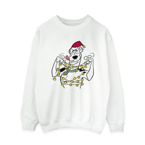 Scooby Doo Sweatshirt med julklockor för kvinnor/damer White S