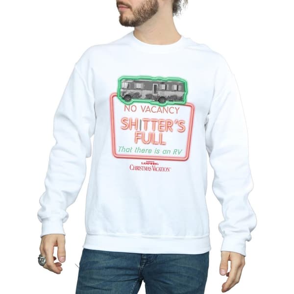 National Lampoon´s Christmas Vacation Sweatshirt "No Vacancy" i gråskala för herrar
