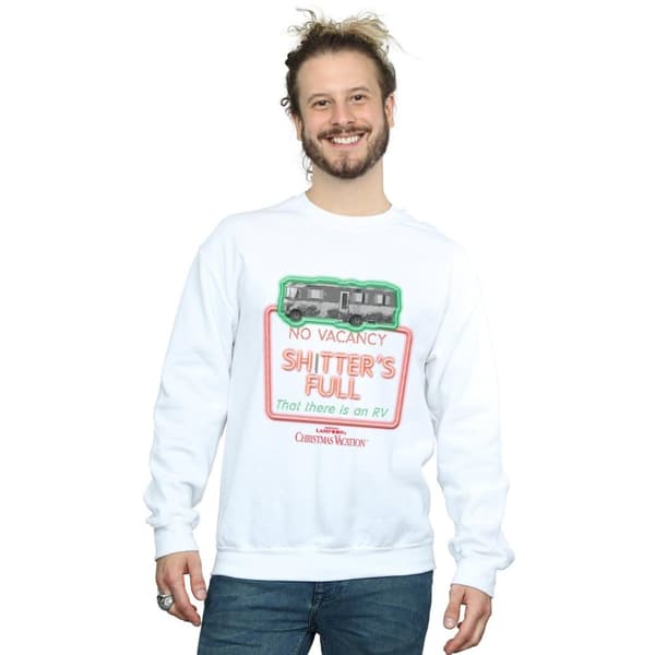 National Lampoon´s Christmas Vacation Sweatshirt "No Vacancy" i gråskala för herrar