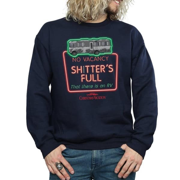 National Lampoon´s Christmas Vacation Sweatshirt "No Vacancy" i gråskala för herrar