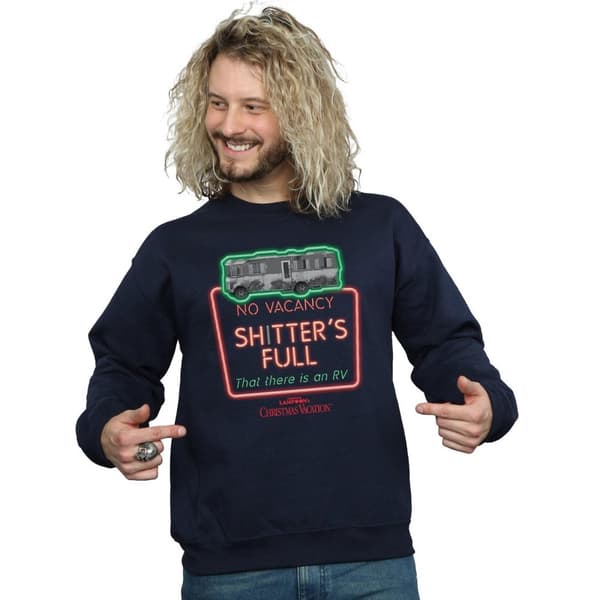 National Lampoon´s Christmas Vacation Sweatshirt "No Vacancy" i gråskala för herrar