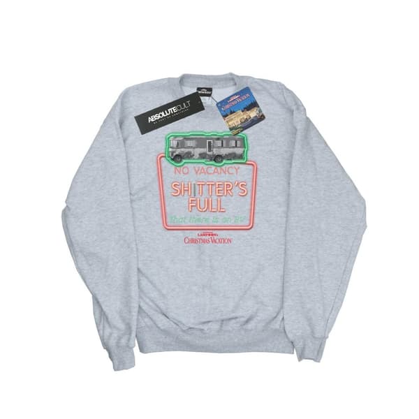 National Lampoon´s Christmas Vacation Mens Greyscale No Vacancy Sweatshirt