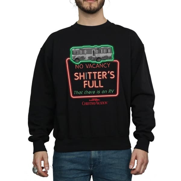 National Lampoon´s Christmas Vacation Sweatshirt "No Vacancy" i gråskala för herrar