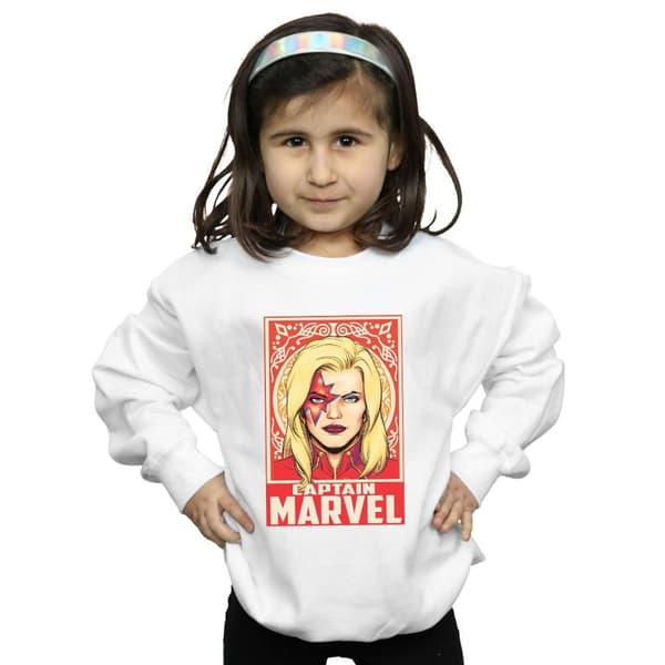 Marvel Girls Captain Marvel Ornament Sweatshirt