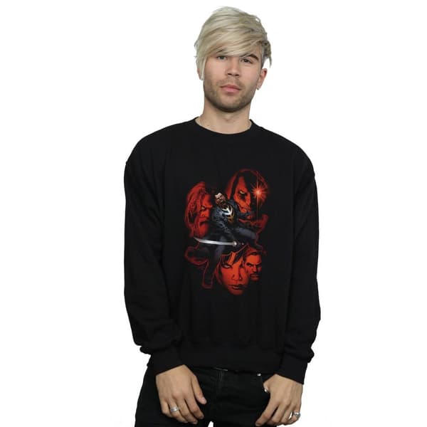 Marvel Mens Blade Faces Sweatshirt