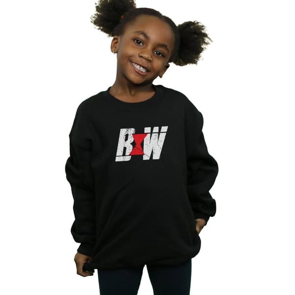 Marvel Black Widow Movie Initial Logo Sweatshirt för flickor
