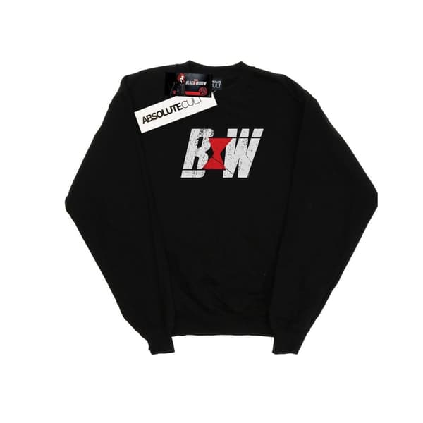 Marvel Black Widow Movie Initial Logo Sweatshirt för flickor Black 3-4 Years