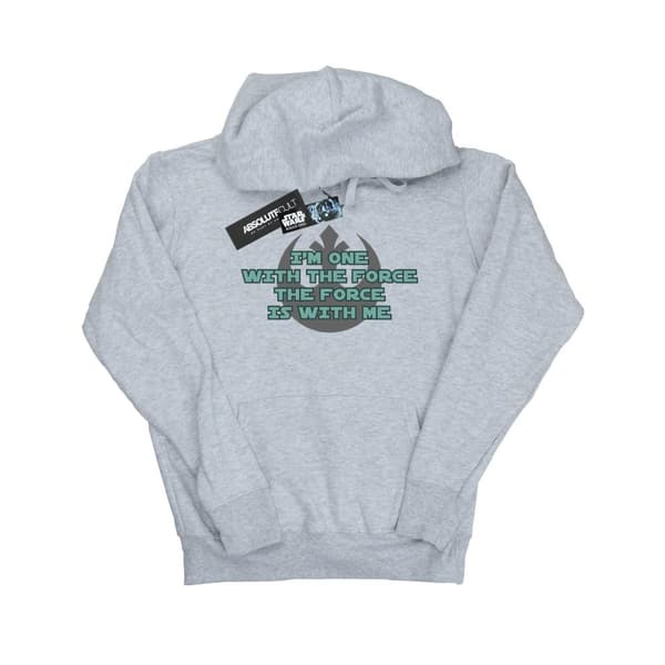 Star Wars Rogue One I´m One With The Force - grön huvtröja - dam/dam Heather Grey XL