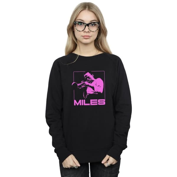Miles Davis Womens/Ladies Pink Square Sweatshirt