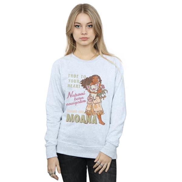 Disney Womens/Ladies Moana Natural Born Navigator Sweatshirt