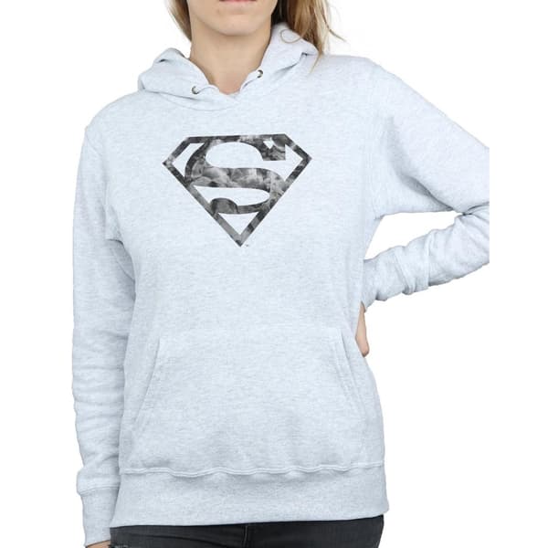 DC Comics Womens/Ladies Superman Marble Logo Hoodie