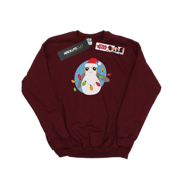 Star Wars Womens/Ladies The Last Jedi Porg Christmas Lights Sweatshirt