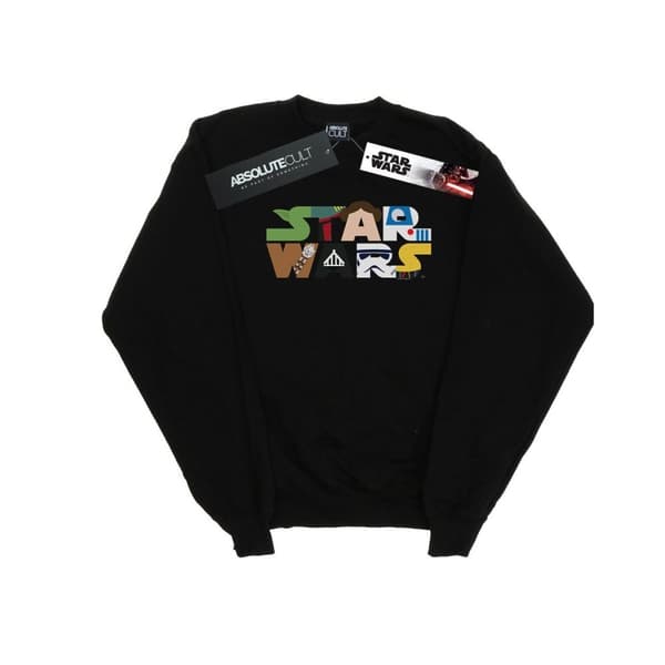 Star Wars Sweatshirt med karaktärslogotyp för herrar