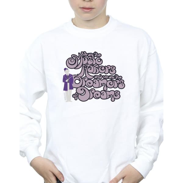 Willy Wonka Boys Dreamers Text Sweatshirt