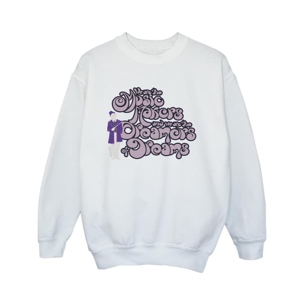 Willy Wonka Boys Dreamers Text Sweatshirt