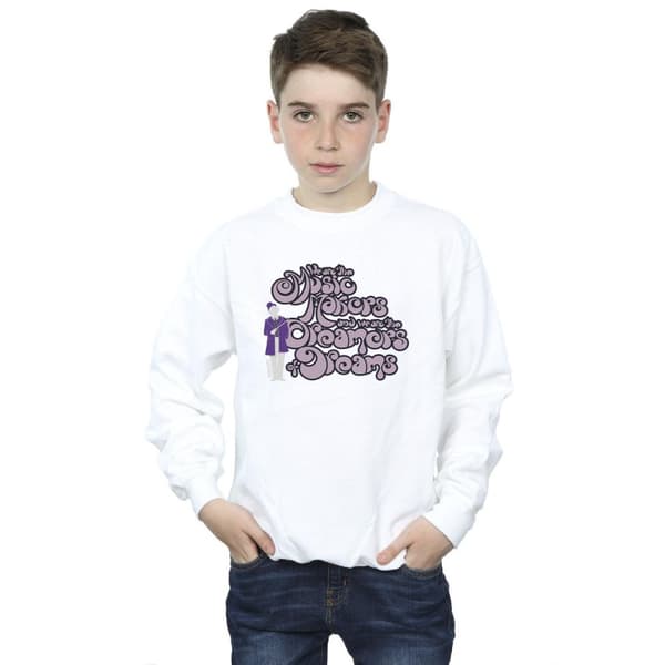 Willy Wonka Boys Dreamers Text Sweatshirt
