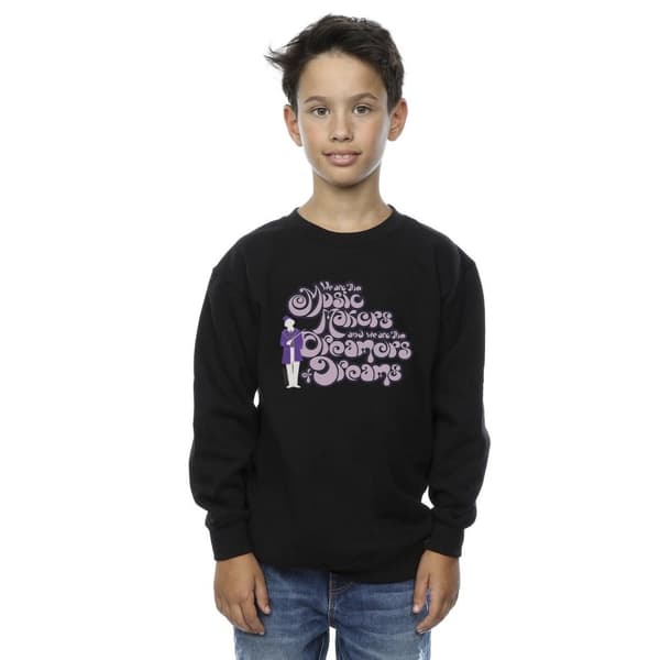 Willy Wonka Boys Dreamers Text Sweatshirt