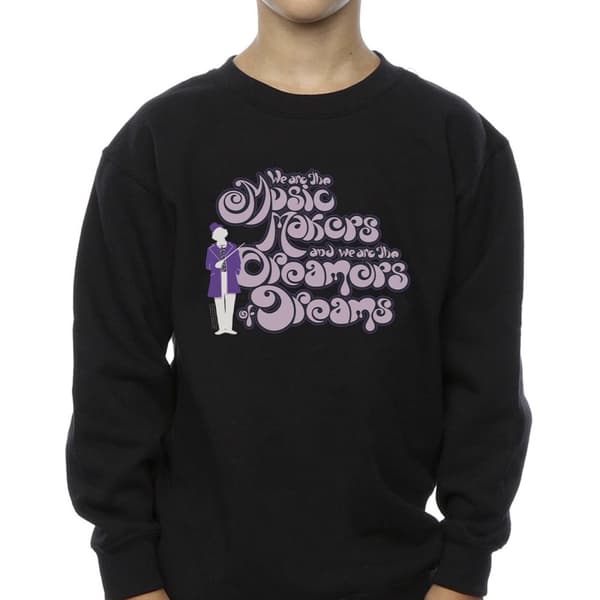 Willy Wonka Pojkar Dreamers Text Sweatshirt