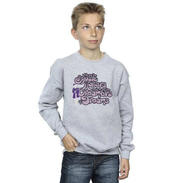 Willy Wonka Boys Dreamers Text Sweatshirt