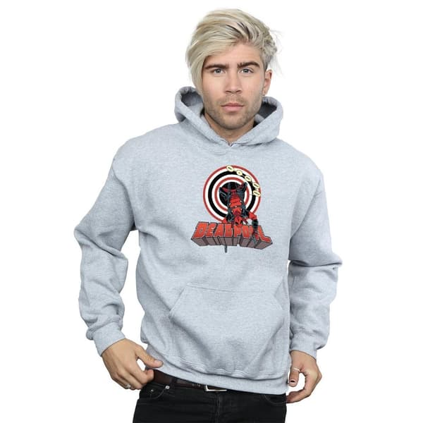 Marvel Mens Deadpool Upside Down Hoodie