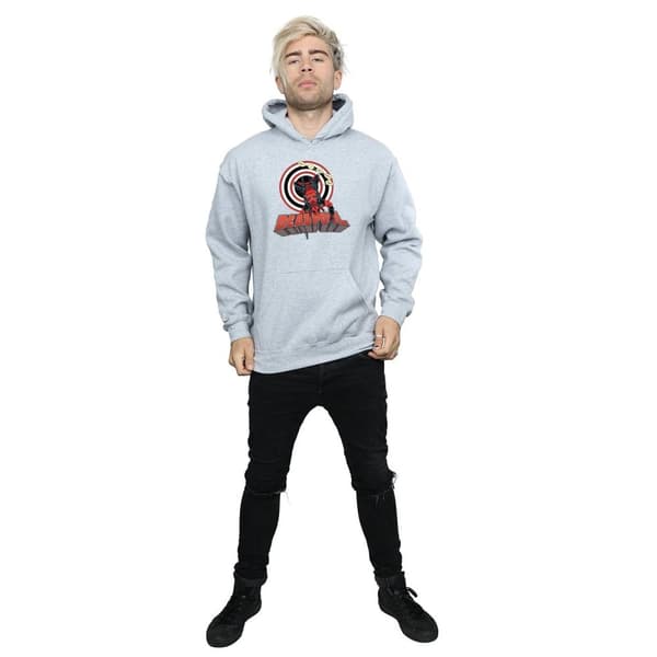 Marvel Mens Deadpool Upside Down Hoodie