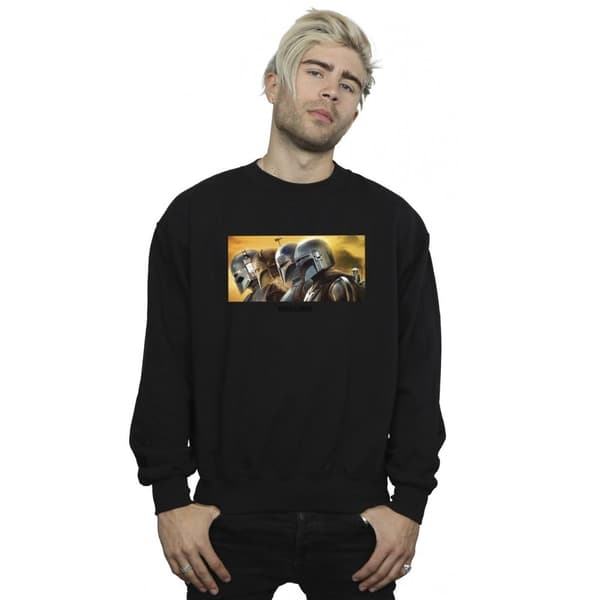 Star Wars Mens The Mandalorian Painted Group Sweatshirt