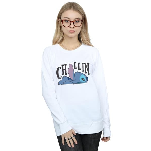 Disney Womens/Ladies Lilo And Stitch Chillin Sweatshirt