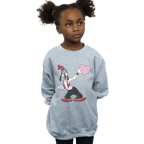 Disney Girls Goofy Love Heart Sweatshirt