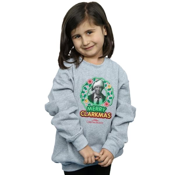 National Lampoon´s Christmas Vacation Girls Greyscale Clarkmas Sweatshirt