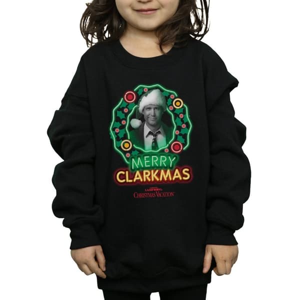 National Lampoon´s Christmas Vacation Girls Greyscale Clarkmas Sweatshirt