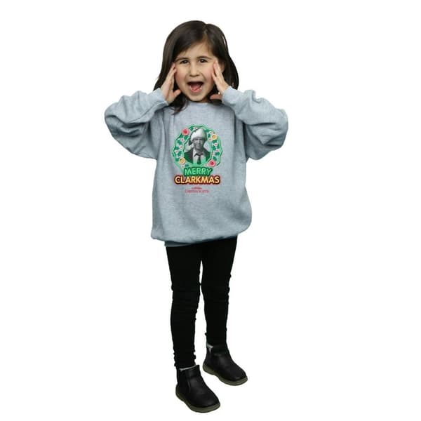 National Lampoon´s Christmas Vacation Girls Greyscale Clarkmas Sweatshirt