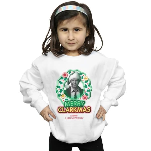 National Lampoon´s Christmas Vacation Girls Greyscale Clarkmas Sweatshirt