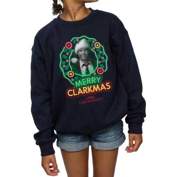 National Lampoon´s Christmas Vacation Girls Greyscale Clarkmas Sweatshirt
