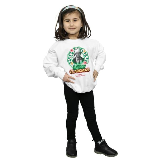 National Lampoon´s Christmas Vacation Girls Greyscale Clarkmas Sweatshirt